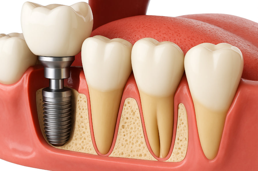 Установка зубных имплантов
